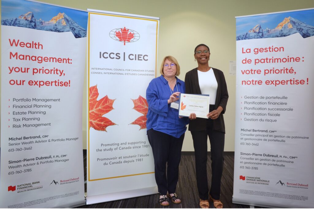 Françoise Le Jeune and Laetitia Ndota-Ngbale, French Association for Canadian Studies Françoise Le Jeune et Laetitia Ndota-Ngbale, Association française d’ études canadiennes