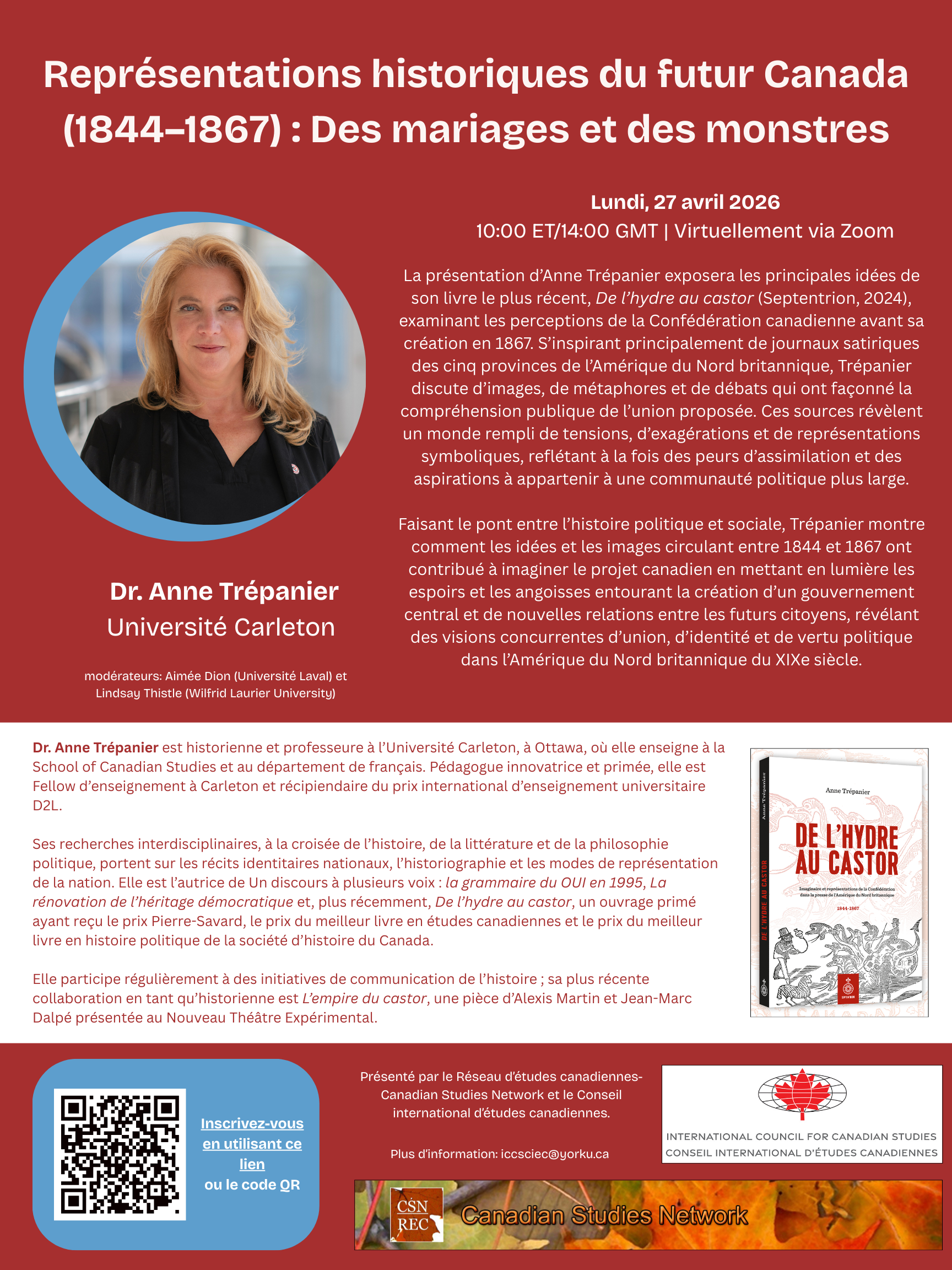 Affiche, Représentations historiques du futur Canada (1844–1867) : Des mariages et des monstres avec